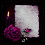 gothic rose candle