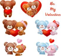 valentine bears love drawing