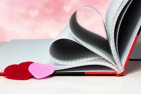 heart shaped notebook pages