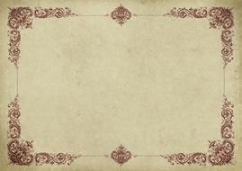 vintage old frame paper ornament