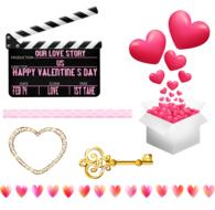 valentine day banner drawing