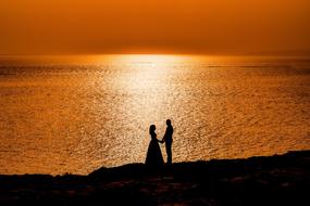 orange Couple Sunset