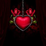 heart roses gothic