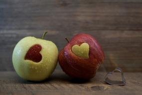 Fruit Food Apple heart
