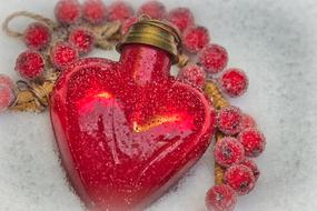 Heart Red on Snow