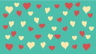 love heart set pattern drawing