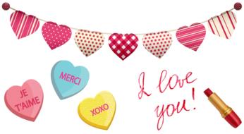 valentine clip art hearts drawing