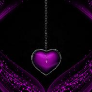 clipart of purple gothic heart chain