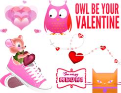 valentine clip art banner drawing