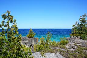scenic shore panorama on Emmet Lake, Ontario, Canada