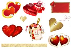 Colorful and beautiful decorations, at white background, clipart