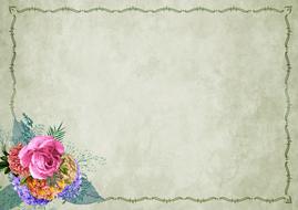 flowers frame background drawing