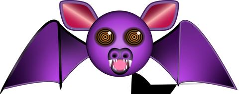 painted purple bat