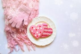 pink cookies and accessories