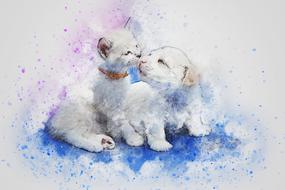 cat dog cute drawing