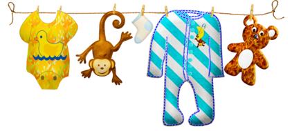 baby clothes on the clothesline