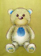 cute drawn teddy