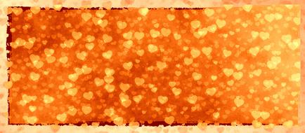 gold greeting card with hearts