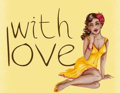 love retro girl pin up