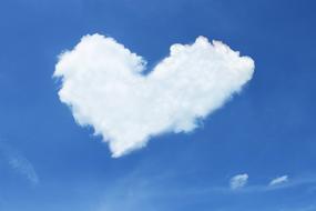 Cloud in shape of Heart at blue Sky