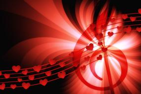 abstract love heart drawing