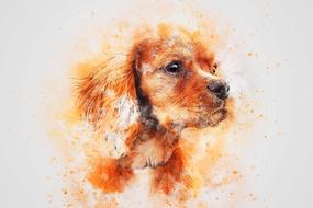 dog abstract drawing