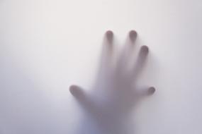 photo of hands in dense fog