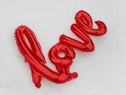 red air love word