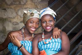 two smiling african women