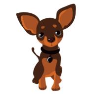 brown dog cute cartoon
