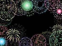 fireworks in the sky drawing