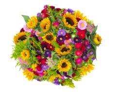 colorful bouquet with various flowers