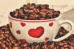 beans Coffee Love Heart
