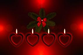 candle advent heart