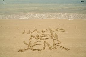New Year celebration on the beach