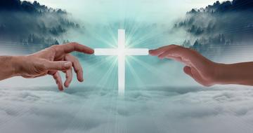 Love Hope cross drawing