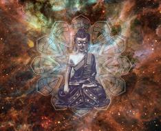 buddha india spirit prayer drawing