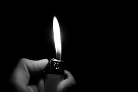 Flame Fire monochrome