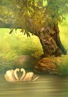 fantasy tree lake
