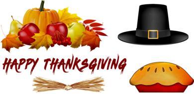 happy thanksgiving items drawing
