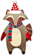 christmas raccoon hat drawing