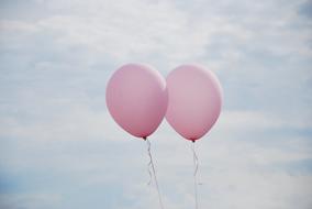 pink Balloons Sky