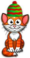 clipart of christmas cat with hat