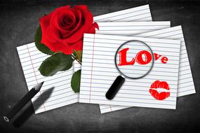 Card Dedicated Love drawing
