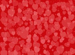 valentineâs day background, red heart shape bokeh