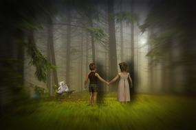 Children Forest magic