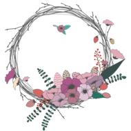 gentle flowers twig wreath spring