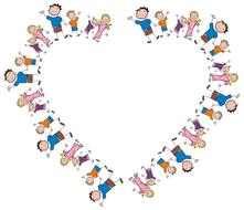 family frame heart drawing