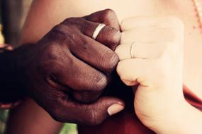 interracial couple newlyweds