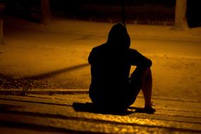 Man Lonely in Park